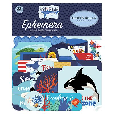 Carta Bella Fish Are Friends Die Cuts - Ephemera